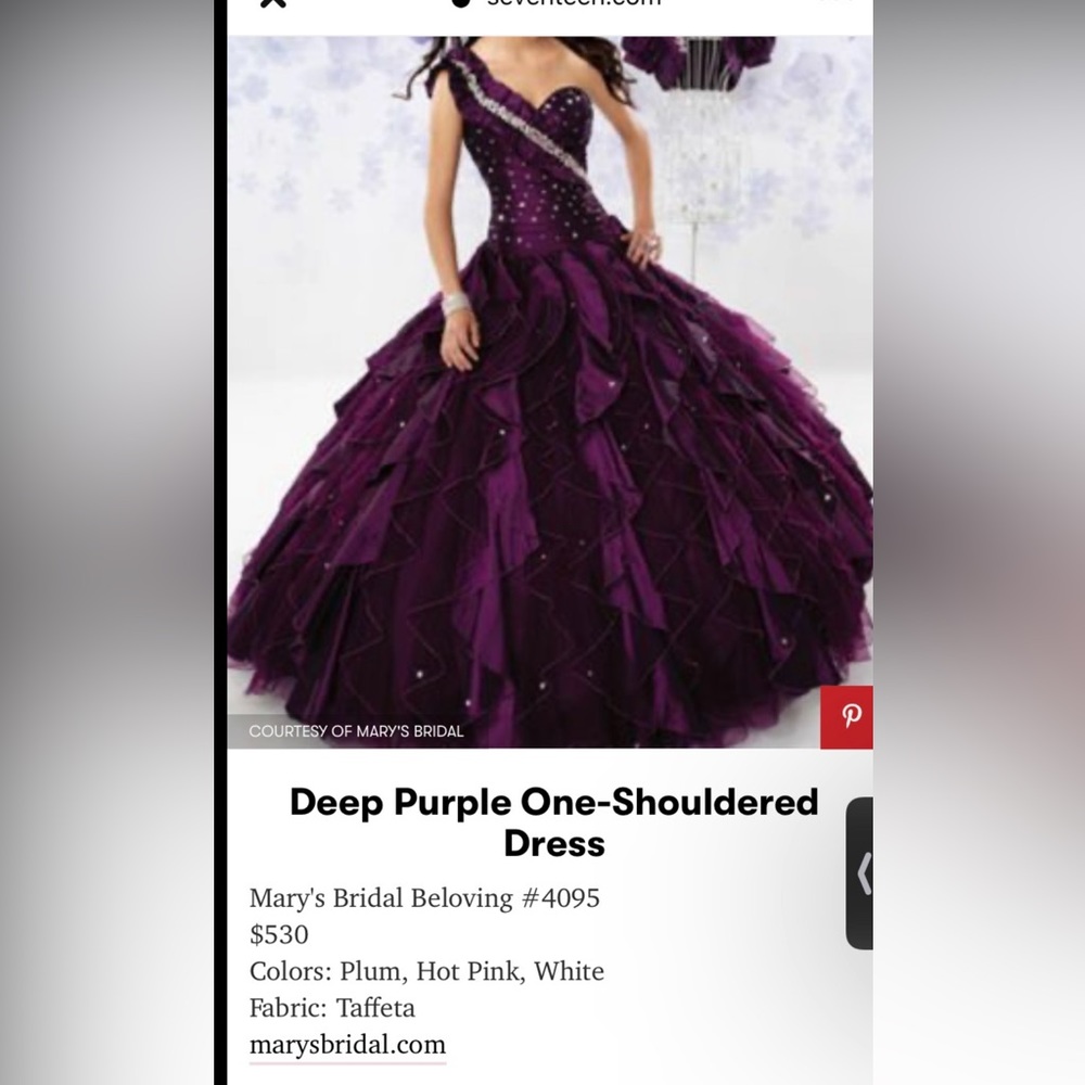 Plum colored Quinceañera dress!